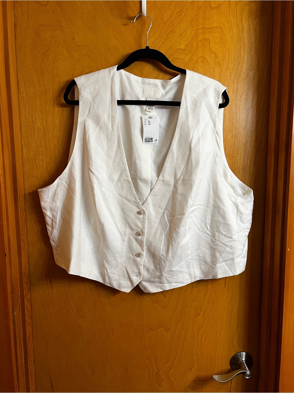 H&M Off-White Button-Front Women's Vest